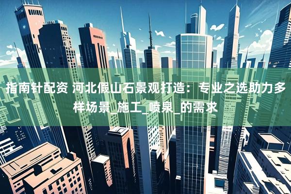 指南针配资 河北假山石景观打造：专业之选助力多样场景_施工_喷泉_的需求