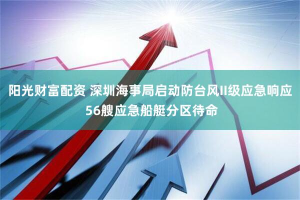 阳光财富配资 深圳海事局启动防台风II级应急响应 56艘应急船艇分区待命